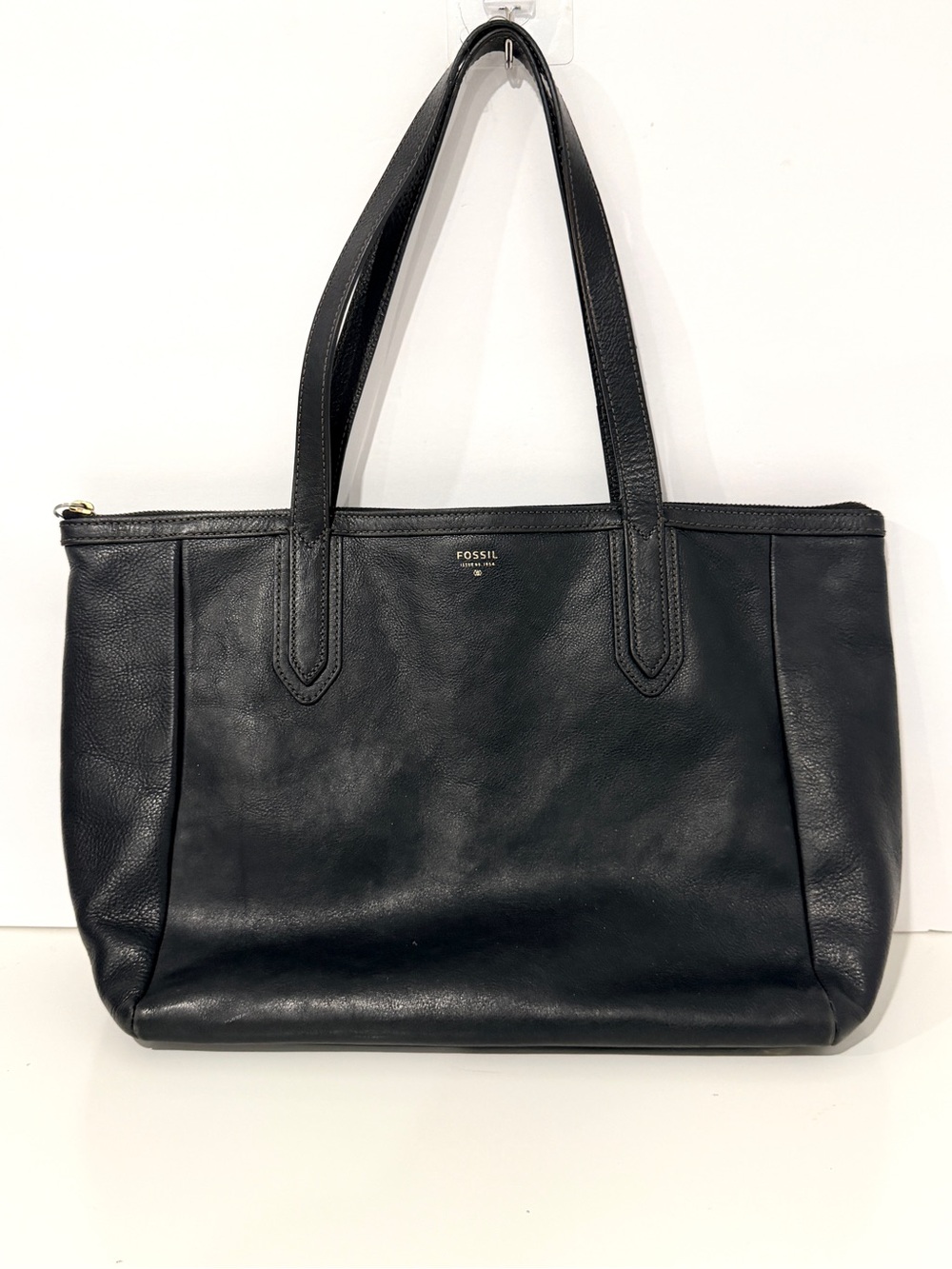 Fossil Black Leather SYDNEY Tote with Gold Accent